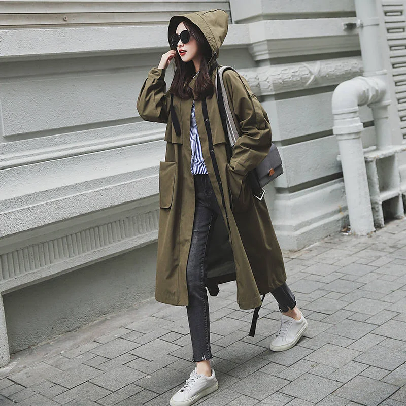 new Fashion 2020 Spring Autumn Coats Women Casual Oversized Large pockets Loose Long Trench Coat Chic Female Windbreaker X542 Chic Oversized Blazer new Fashion 2020 Spring Autumn Coats Women Casual Oversized Large pockets Loose Long Trench Coat Chic Female Windbreaker X542 Chic Oversized Blazer