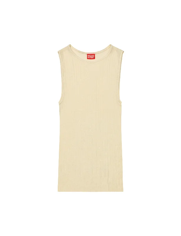 NPS Tank Top Wool, Ecru crew neck tank