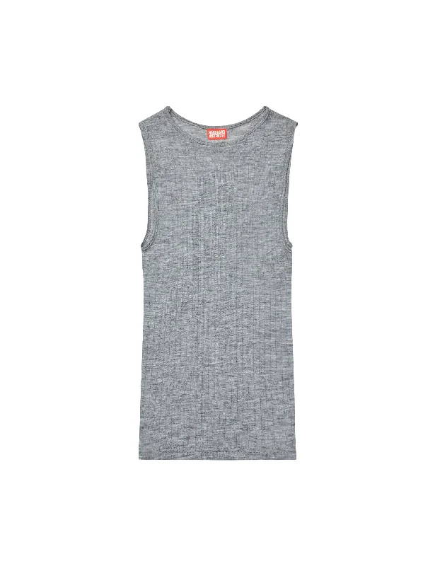 NPS Tank Top Wool, Grey Melange halter tank top
