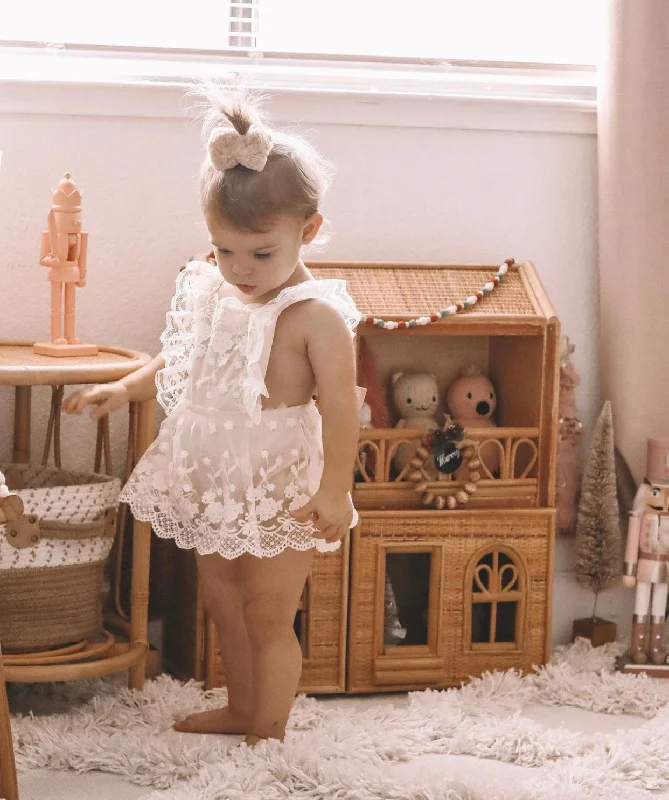 Octavia | Lace Romper Dress