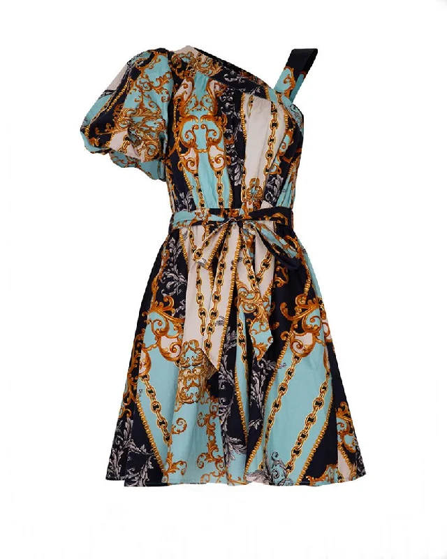 One & Only Dress Navy Gilt