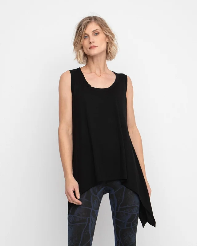 Ozai N Ku Sleeveless Tank Top, Black vibrant tank top
