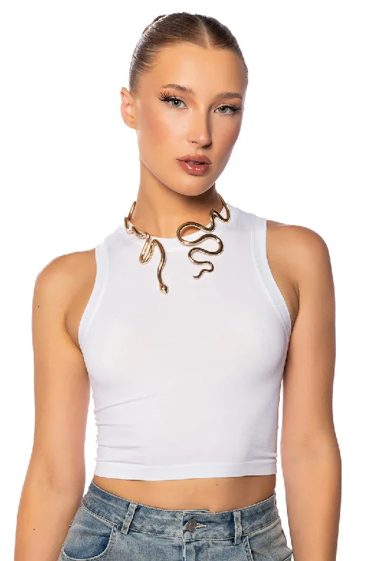 PAXTON TERRI TANK TOP IN WHITE mesh tank top
