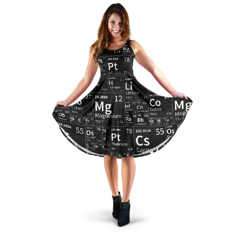 Periodic Table Science Print Pattern Dress