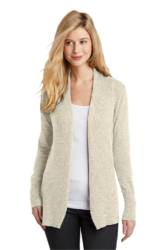 Port Authority Ladies Open Front Cardigan Sweater. LSW289 Patchwork Embroidered Appliqued Port Authority Ladies Open Front Cardigan Sweater. LSW289 Patchwork Embroidered Appliqued