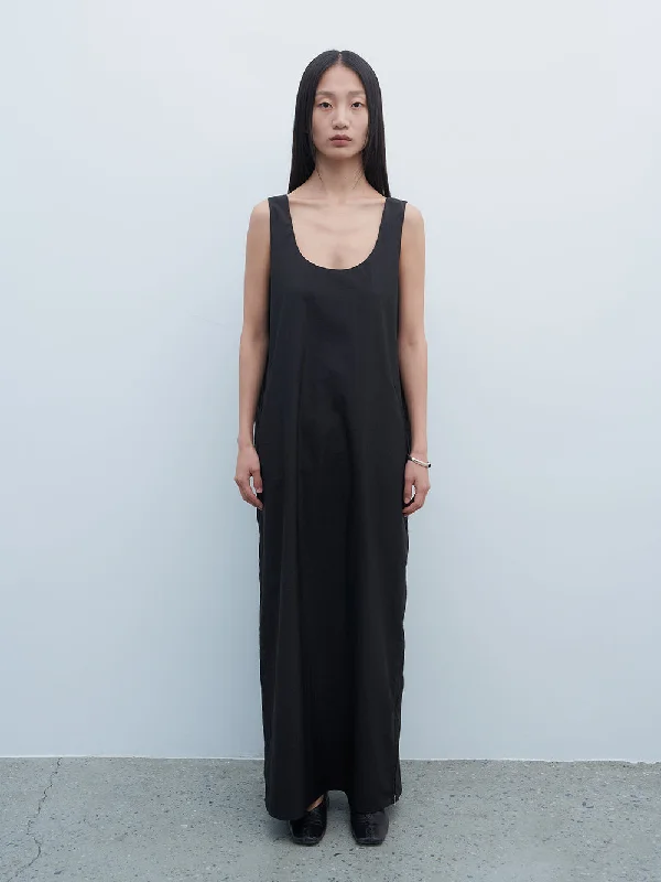 JUDE SIDE ZIP-UP DRESS (BLACK)