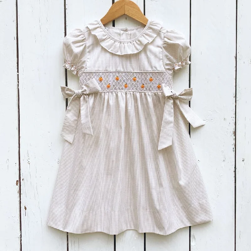 Pumpkin Harvest Smocked Dress