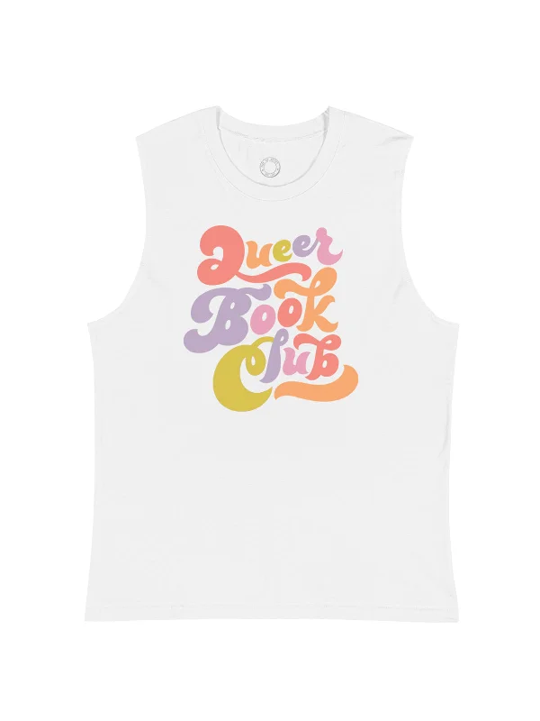 Queer Book Club Unisex Tank Top (Print Shop) cropped tank top