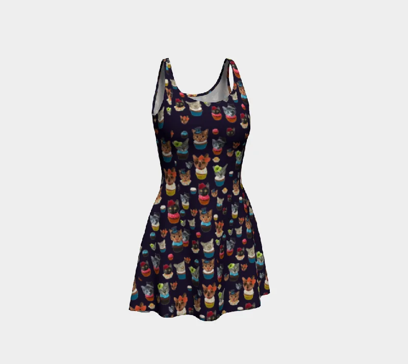 "RETURN OF THE CAT CAKES" SKATER DRESS