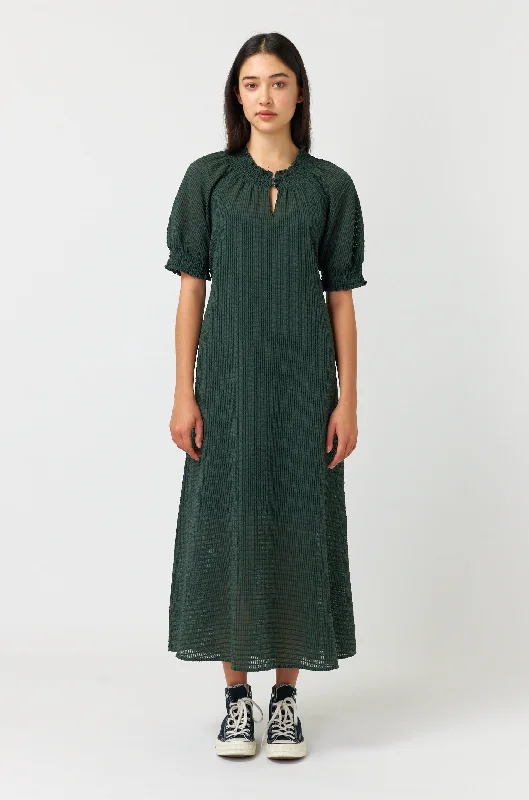 Sheer check dress