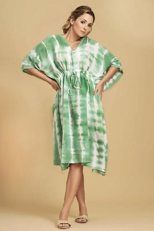 Shibori Tie Dyed Kaftan Dress