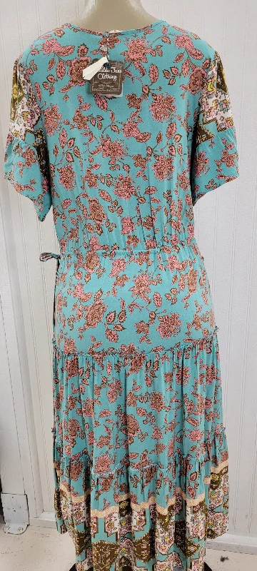 Size M matilda jane turquoise and brown Dress
