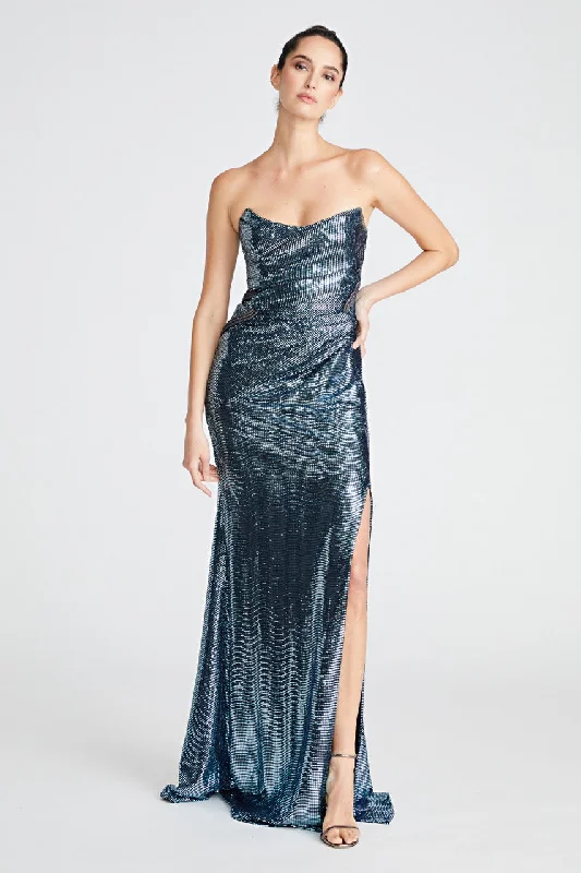 Skye Draped Strapless Gown