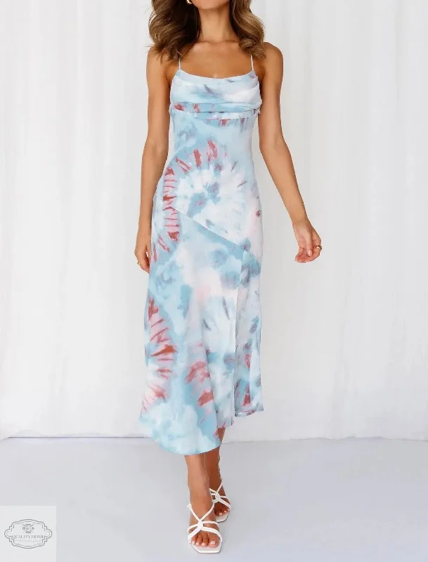 Strapped Tie-Dyed Dress