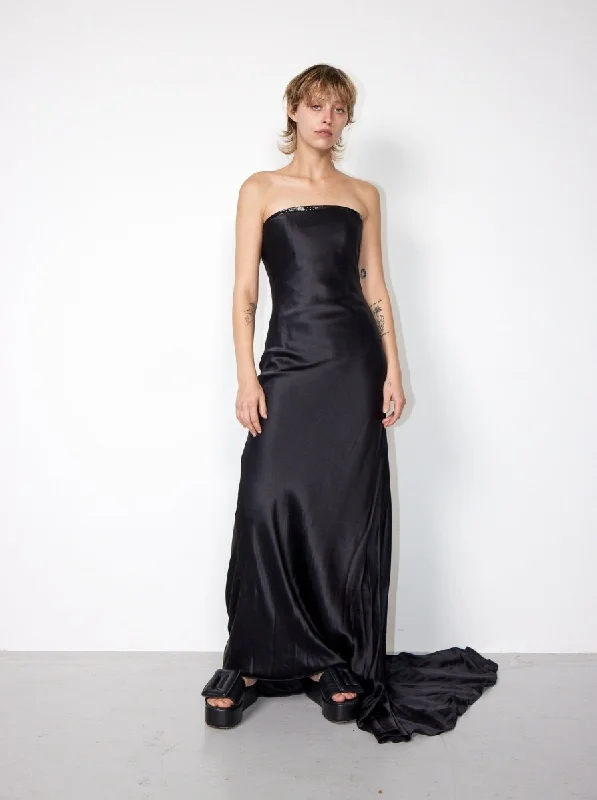 By Malene Birger Salon silk corset fishtail dress