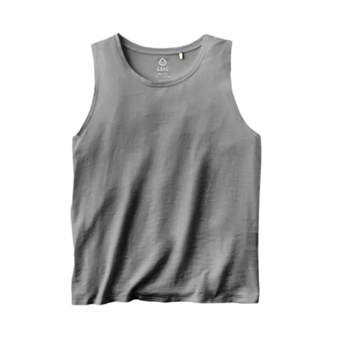 Tasc Womens NOLA Crop Tank Top - Storm slim fit tank