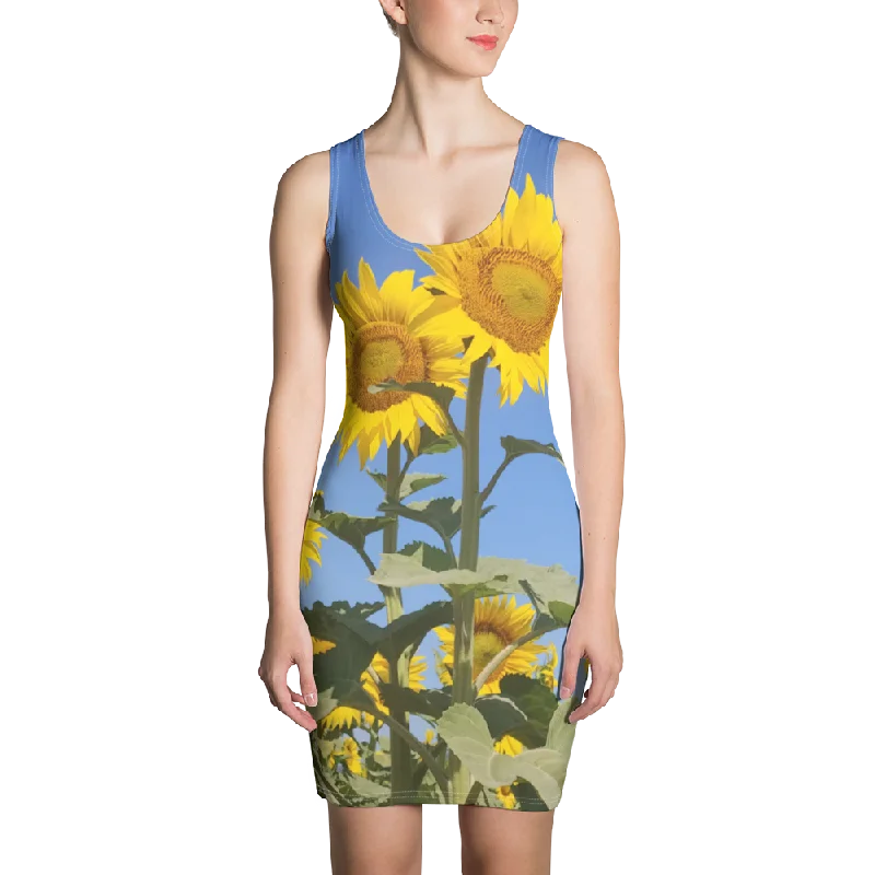 The FLOWER LOVE Collection - "Sunflower Sisters" Design Tank Dress