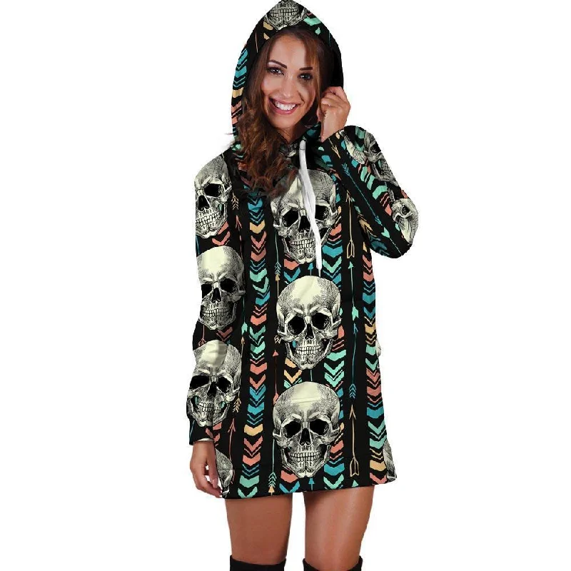 Tribal Skull Hoodie Dress