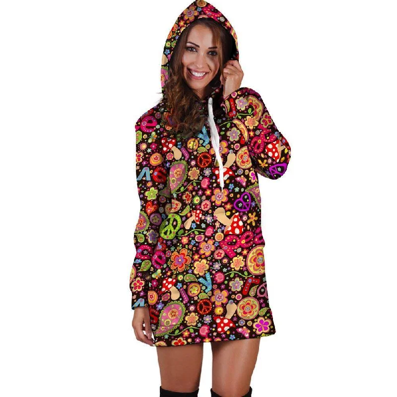 Trippy Hippie Hoodie Dress