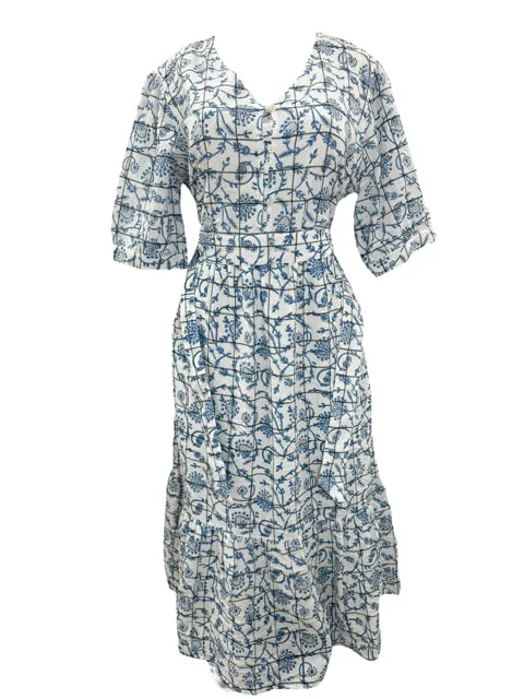 Uncle Frank Size L blue and white Dress