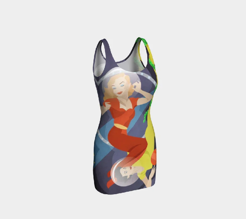 UP IN SPACE BODY-CON DRESS