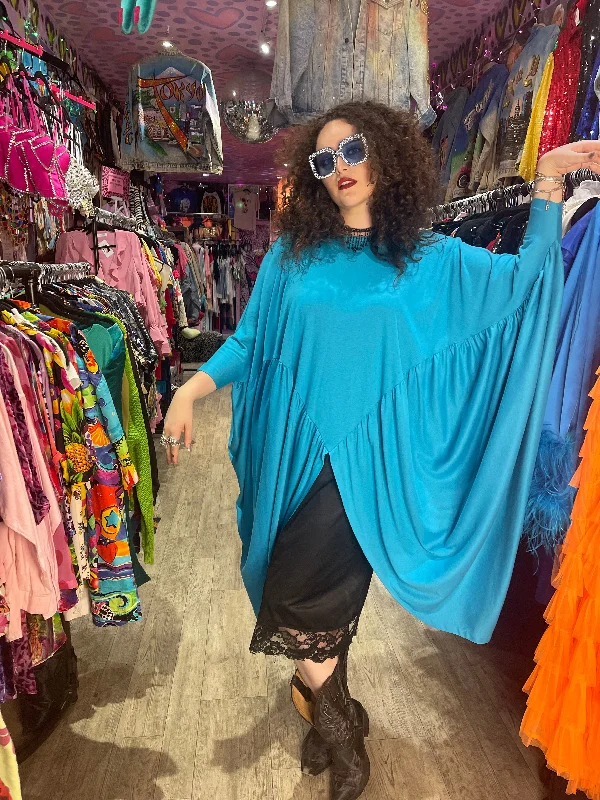 Vintage 80’s Draped Bat wing Dress
