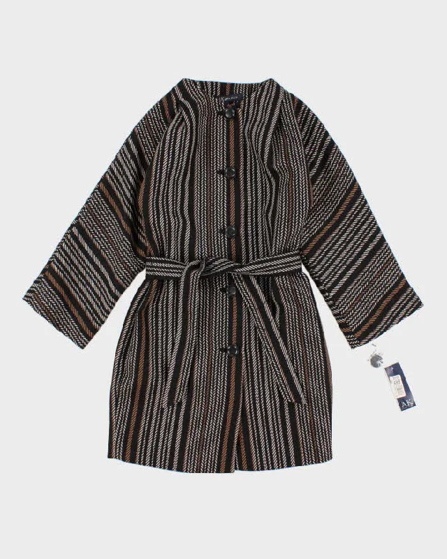 Womens 1990s Black and White Anne Klein Lightweight Coat - S Reversible Quilted Jacket Womens 1990s Black and White Anne Klein Lightweight Coat - S Reversible Quilted Jacket