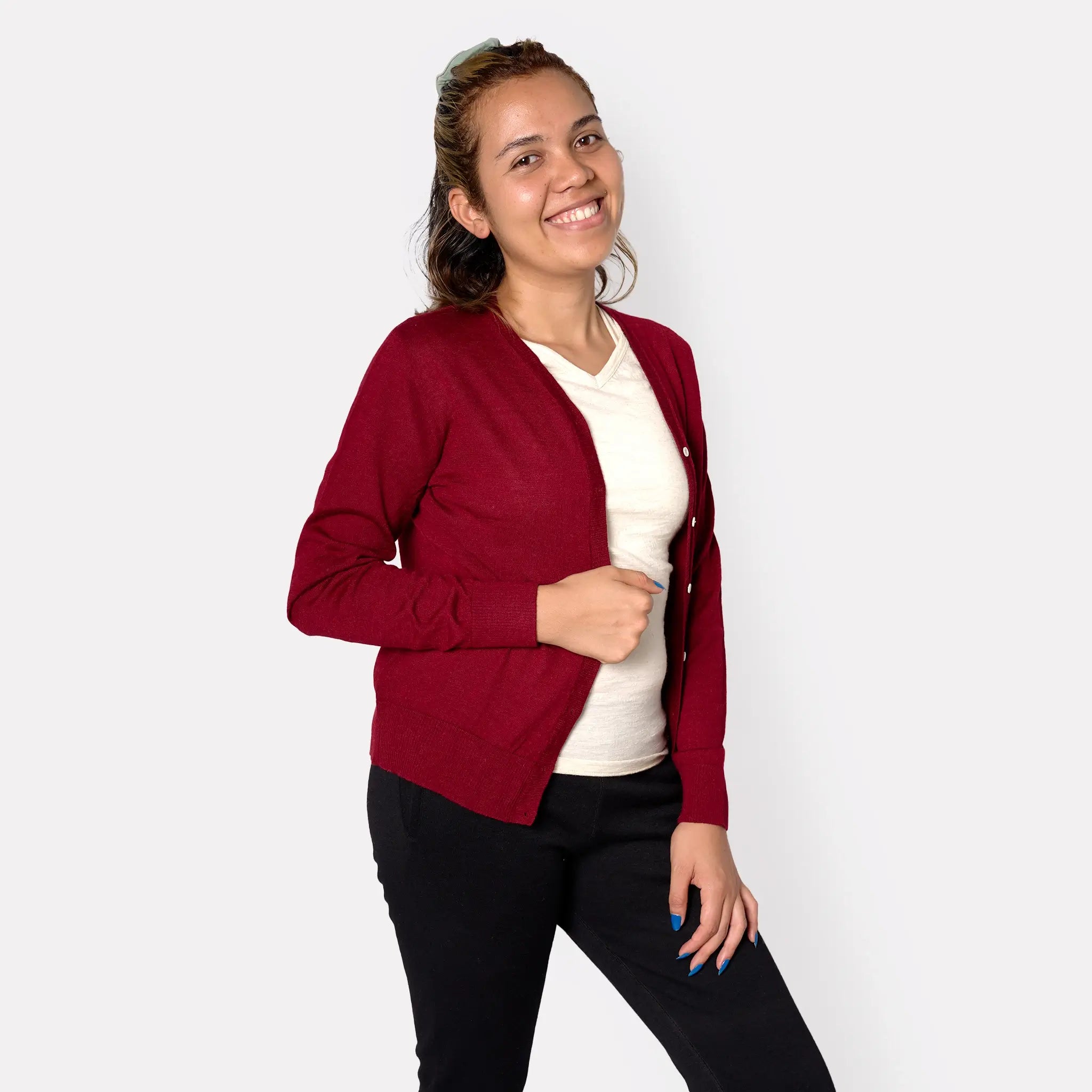 Women's Alpaca Wool Cardigan Lightweight Heavyweight Midweight