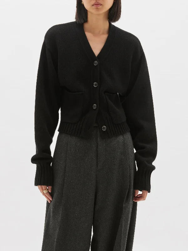 wool cashmere cropped cardigan Silk Blend Satin Velvet