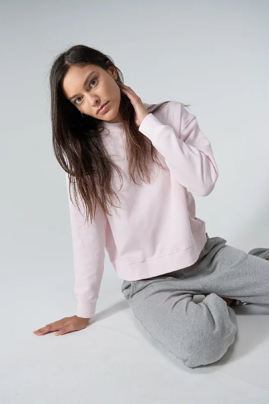 YNEZ SWEATSHIRT Hoodie with Tied Waist Feminine Flattering
