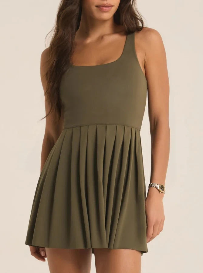 Z Supply Hot Shot Dress - Grape Leaf
