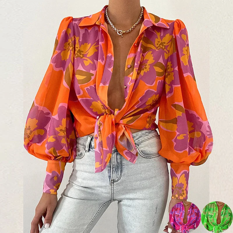 ZL1983 Hot Sale Cardigan Loose Puff Sleeve Printed Blouse For Women Shirts Blouses And Tops Fashionable Summer Shirt 2022 Lace Blend Ribbed Blend Corduroy Blend ZL1983 Hot Sale Cardigan Loose Puff Sleeve Printed Blouse For Women Shirts Blouses And Tops Fashionable Summer Shirt 2022 Lace Blend Ribbed Blend Corduroy Blend
