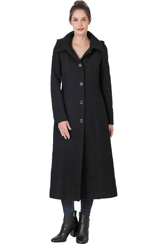 BGSD Women Kat Maxi Wool Coat Cropped Tweed Jacket