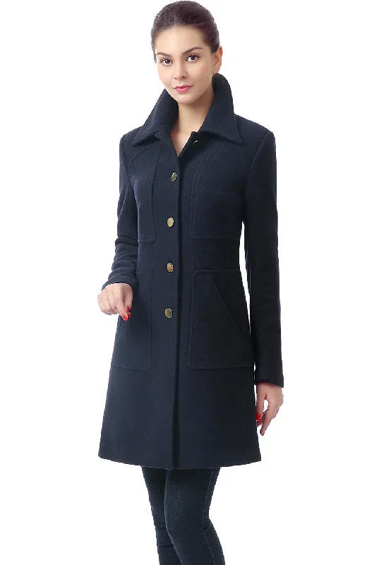 BGSD Women Elizabeth Wool Walking Coat Knit Longline Duster