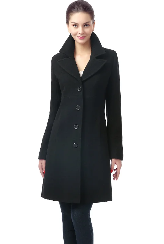 BGSD Women Joan Wool Walking Coat Long Hooded Anorak