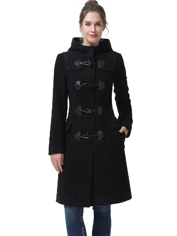 BGSD Women Liv Hooded Toggle Duffle Wool Coat Softshell Outdoor Jacket