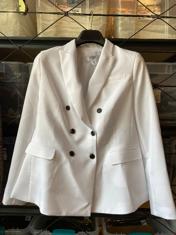 Women's Double Breasted Suit Coat Checkered Wool Shacket