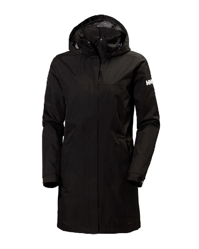 Helly Hansen Womens Aden Long Rain Coat Open-Knit Duster Coat