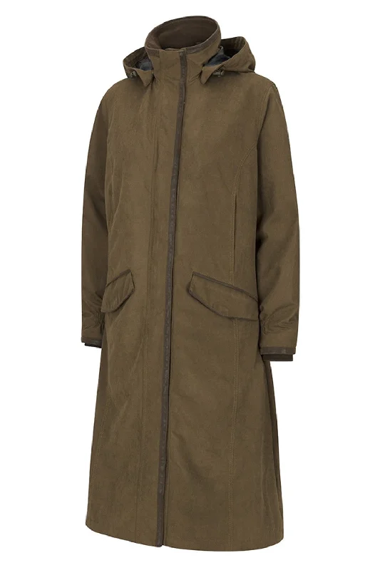 Hoggs of Fife Struther Ladies Long Riding Coat Collared Pea Coat